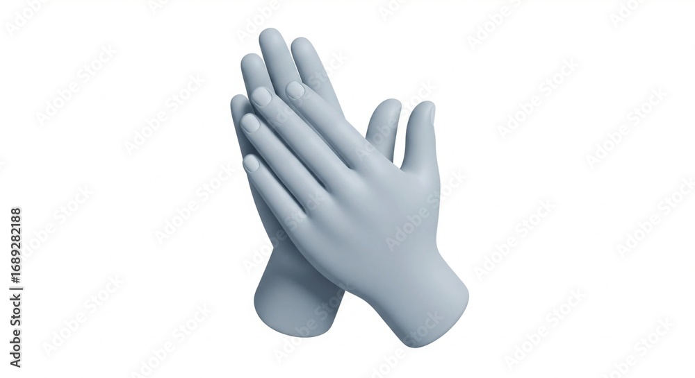 Obraz premium clean 3D vector of two hands clapping
