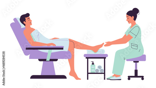 Professional pedicure service a relaxing foot treatment experience in a salon setting