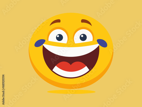 Joyful emoji laughing with tears of joy