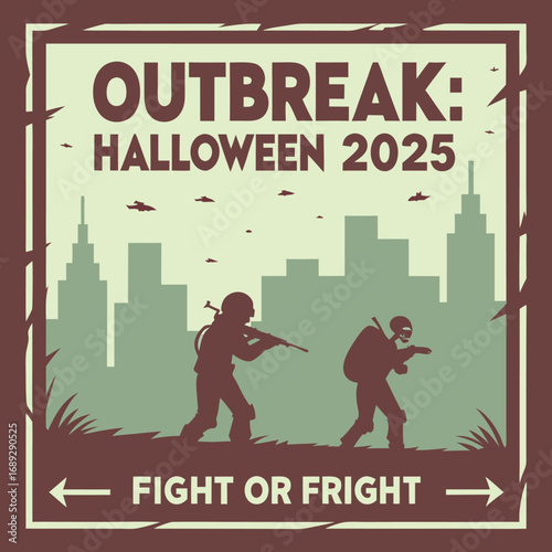  Fright Night 2025 Halloween Illustration,A hot air balloon shaped like a carved pumpkin drifting at night, retro vintage halloween illustration. halloween 2025