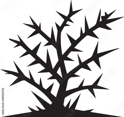 Black silhouette of a crown made of thorns