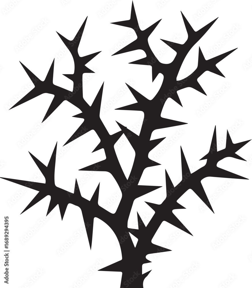 Obraz premium thorns silhouette vector