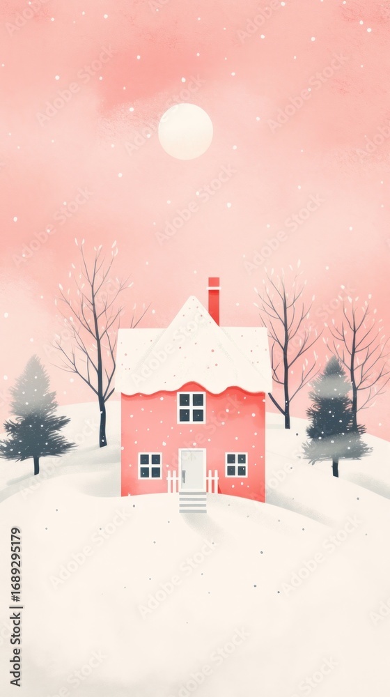 Fototapeta premium House snow architecture building.