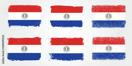 Grunge Style Paraguay Flag Collection