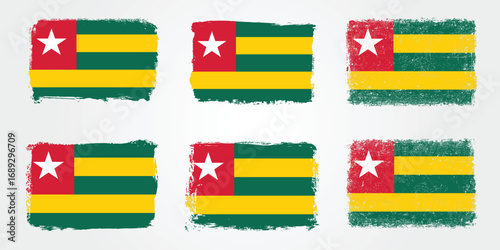 Togo Flag Brush Stroke Collection
