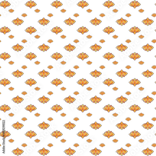 Colorful floral pattern with white background