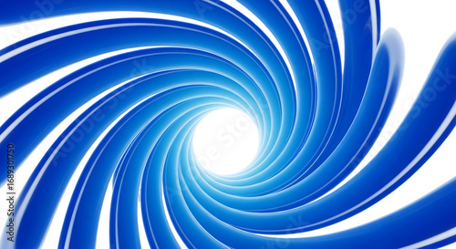 Abstract Blue Vortex Swirl Background with Central Light Effect and Dynamic Energy Flow