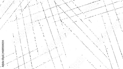 Dust Grain Texture with Scratched Frame. Abstract Dirty Grunge Overlay Vector
