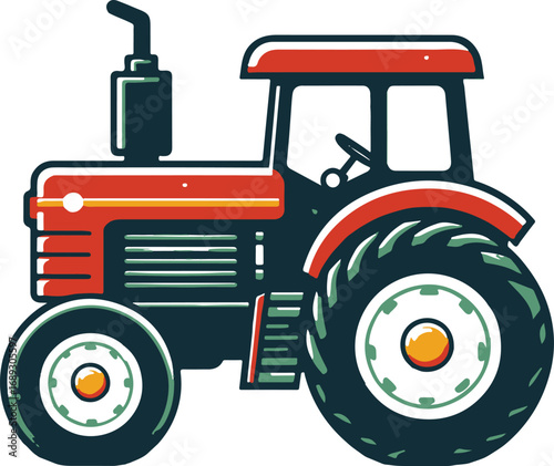 tractor vector graphic clipart design