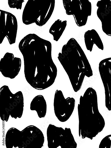 hand drawn spots background in grunge style   