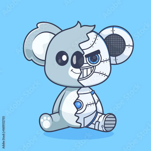 A fun cartoon animal illustration of a cute little mouse character holding a book