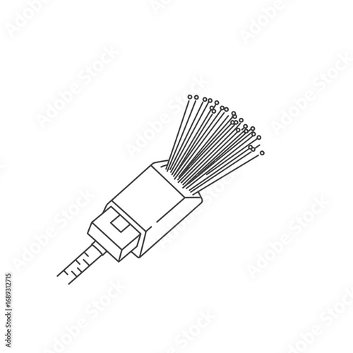 Fiber Optic Cable Connector Illustration