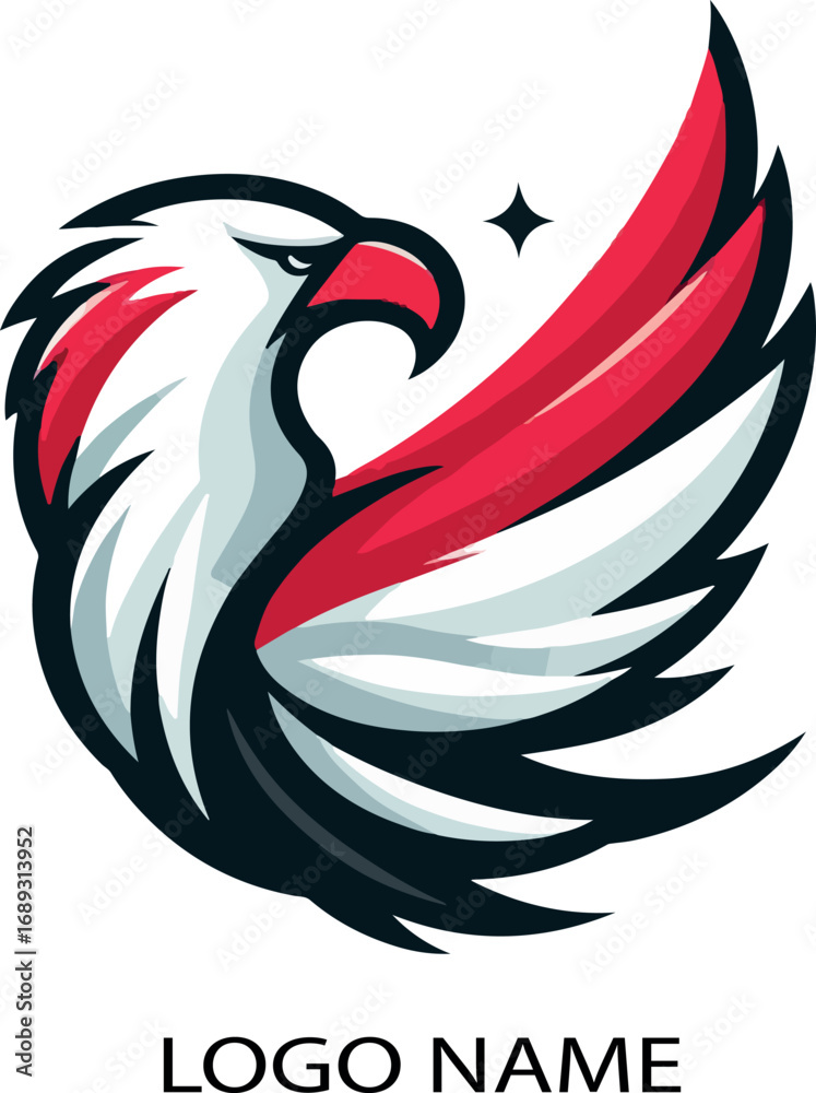 Naklejka premium Indonesia flag eagle logo icon vector .
