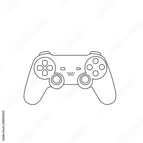 Line Drawing of a Video Game Controller