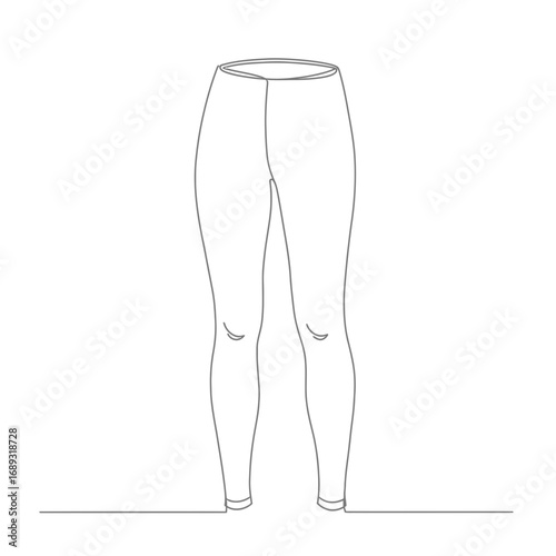 Line Drawing of Women's Leggings
