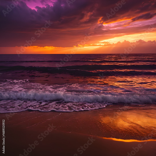 Twilight Waves and Sunset Glow