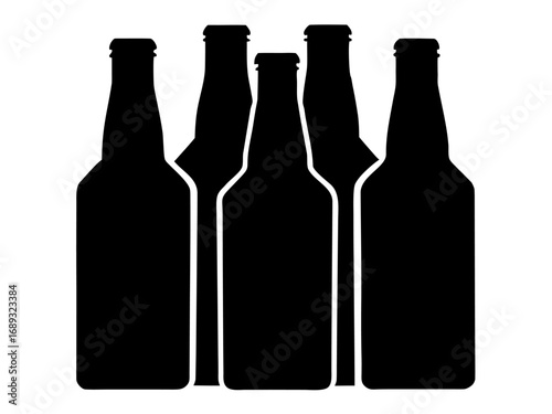 Cheers beer bottles silhouette,Cheers beer bottles  icon