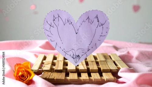 Heart-shaped paper craft