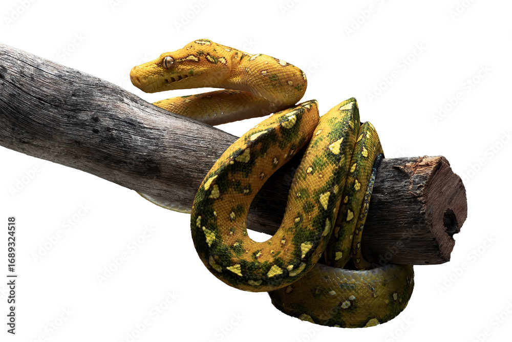 Fototapeta premium Close up of a green tree python