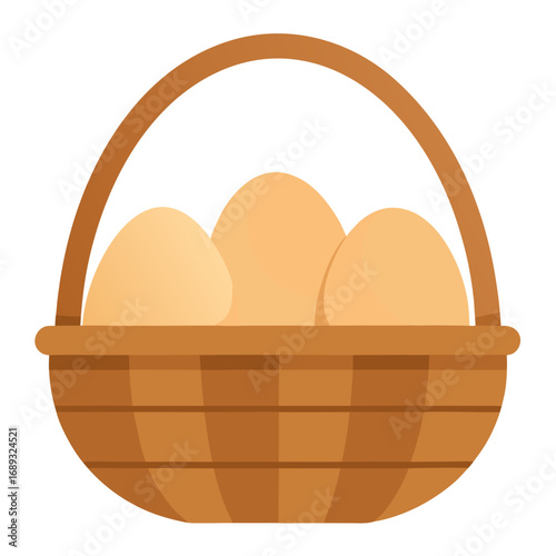 basket with eggs