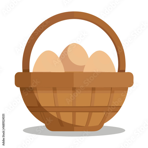 basket with eggs