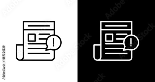 Fake News Icon Set Multiple Style Collection