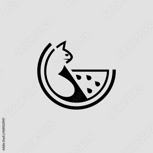 vector illustration of a black cat