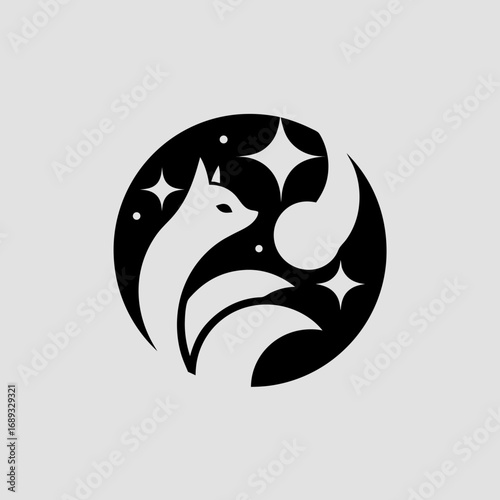 abstract black and white tattoo