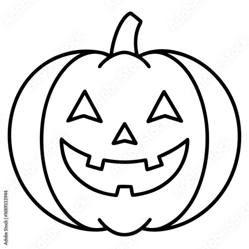 Minimalist line art Halloween pumpkin with carved face vector illustration for modern festive design,
Halloween pumpkin line vector,
Spooky jack o lantern icon,
Clean carved pumpkin drawing
