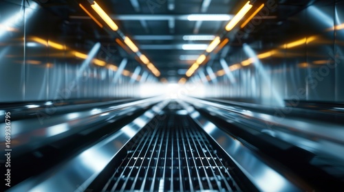 Escalator tunnel perspective