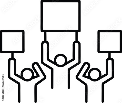 demonstration outline vector icon