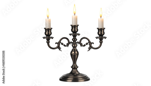 Candle Holder PNG, Elegant Stand for Candles with Decorative Design, Transparent Background, Home Decor Illustration, Lighting and Interior Design Element