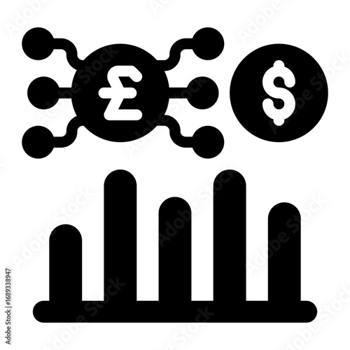 icon analysis currency with style glyph