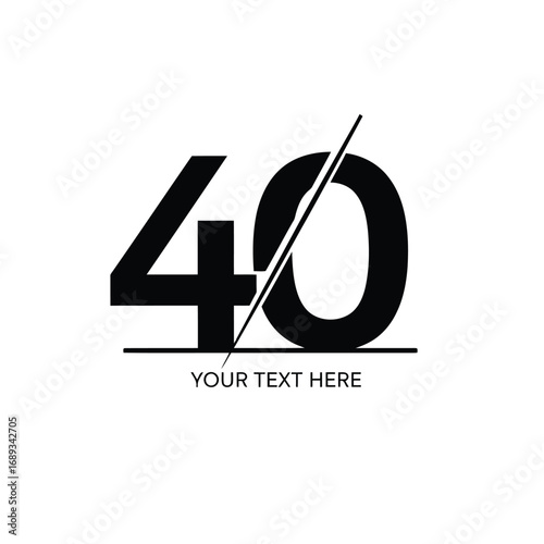 40 percent off discount logo vector eps