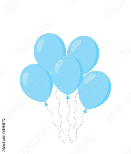 Group of colorful helium balloons floating together, perfect for celebration themes like birthday, party, or festive decoration.