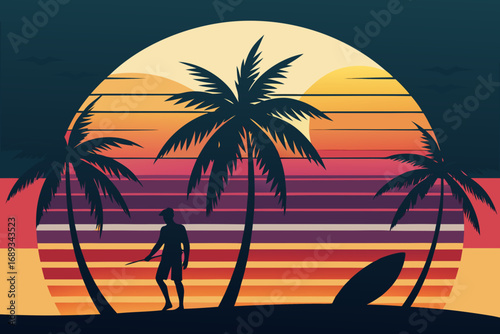 tropical beach sunset