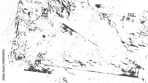 Distressed abstract vector background with fine grain grunge overlay. Black and white grunge scratched texture with debris and dust particles. 