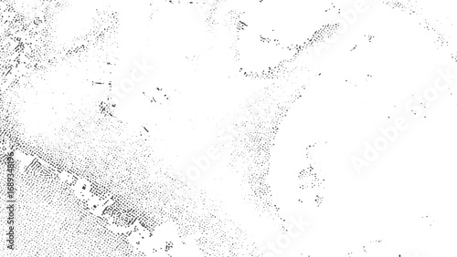 Abstract monochrome noise texture with dust and debris particles. Vector grunge texture overlay with scratched grain and dust effect. 