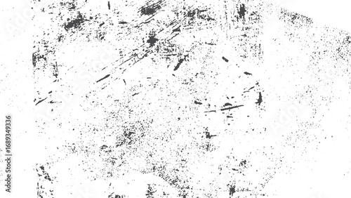 Grunge black and white background abstract cracks chips texture. Dirty monochrome worn surface texture with grain noise effect. 