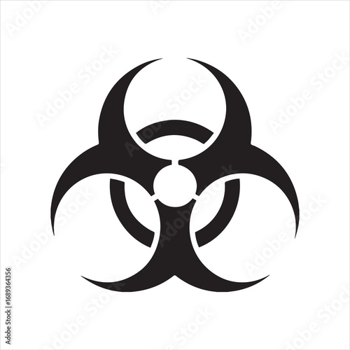 biohazard symbol icon vector illustration