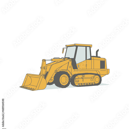Yellow Construction Loader Illustration
