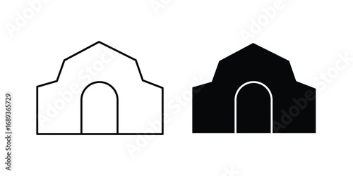 Cave icon in solid and outlined style. vector illustration