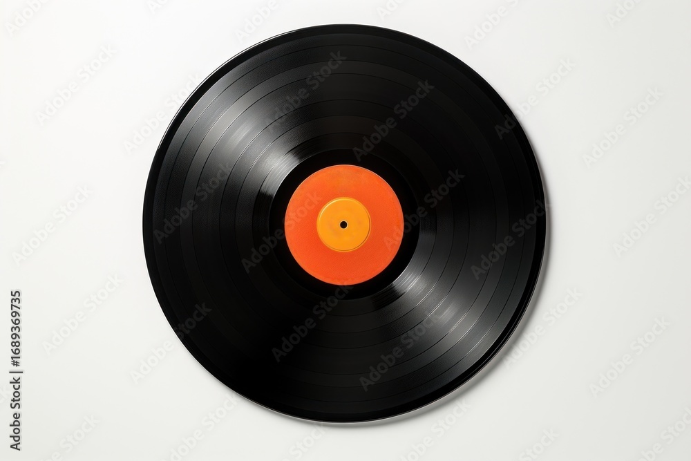 Fototapeta premium Record white background vinyl record technology.