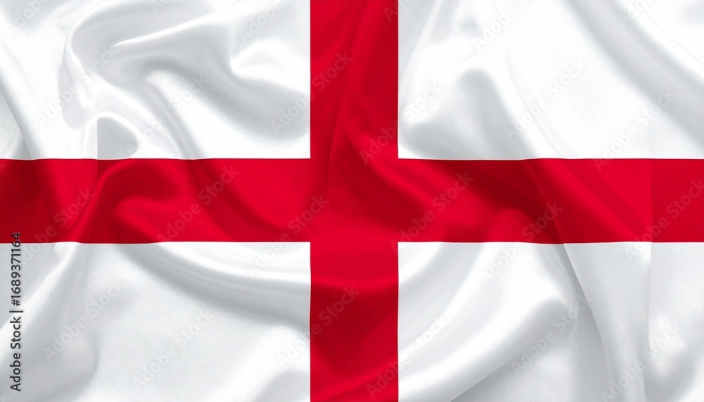 Obraz premium Flag of England featuring a red cross on a white background.