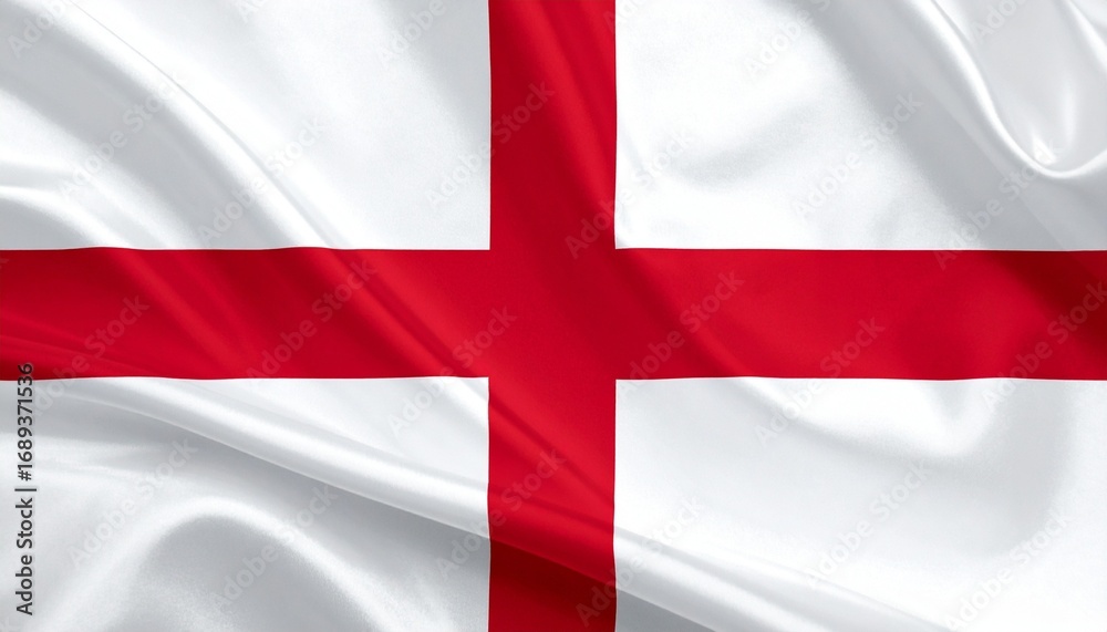 Obraz premium Flag of England featuring a red cross on a white background.