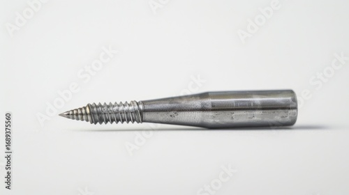 Gray metal tool close up
