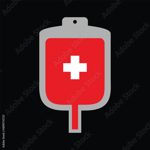blood bag for transfusion. emergency medical supply.