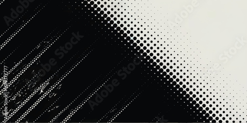 Splashes and dotted paint distressed halftone vector background with Old grunge black texture design.	