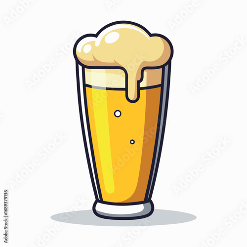 Classic Beer Bottle and Glass Icon
