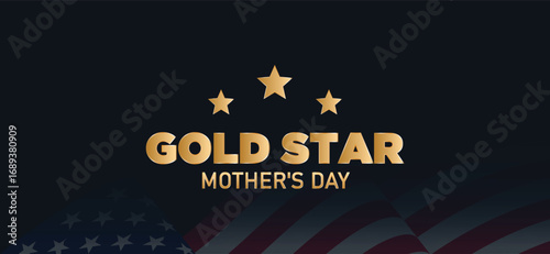 Gold star mother's day design concept , vector illustration background banner poster post design.